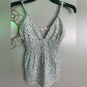 Women’s Tank Top green floral Size small